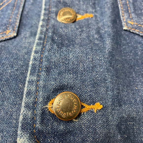 VTG Wrangler denim western vest w/ front pockets sz XXL - Picture 12 of 12